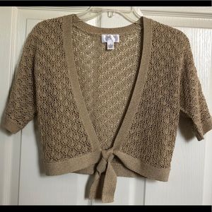 EUC Small Gold Sweater by Ann Taylor Loft